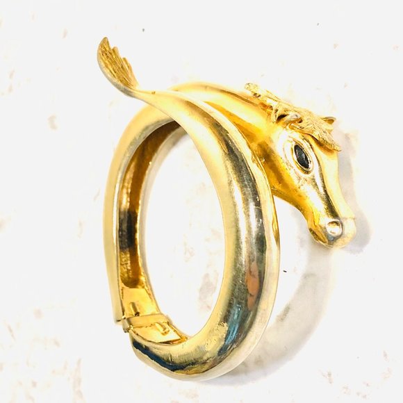 Les Bernard Vintage horse Clamper Bypass Bracelet - Picture 1 of 6